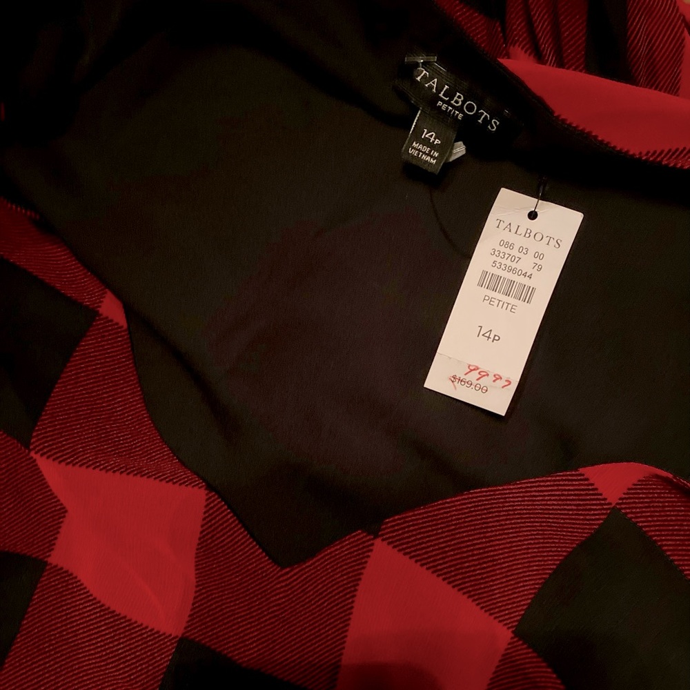 Buffalo plaid Talbots dress. Size 14 petite. - Picture 9 of 11